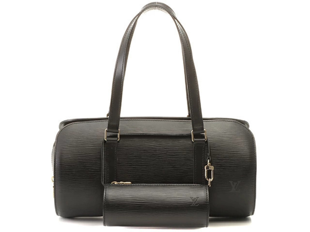 LOUIS VUITTON Soufflot Epi Leather Handbag Noir Black